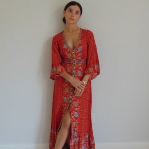 coast acacia textured maxi dress